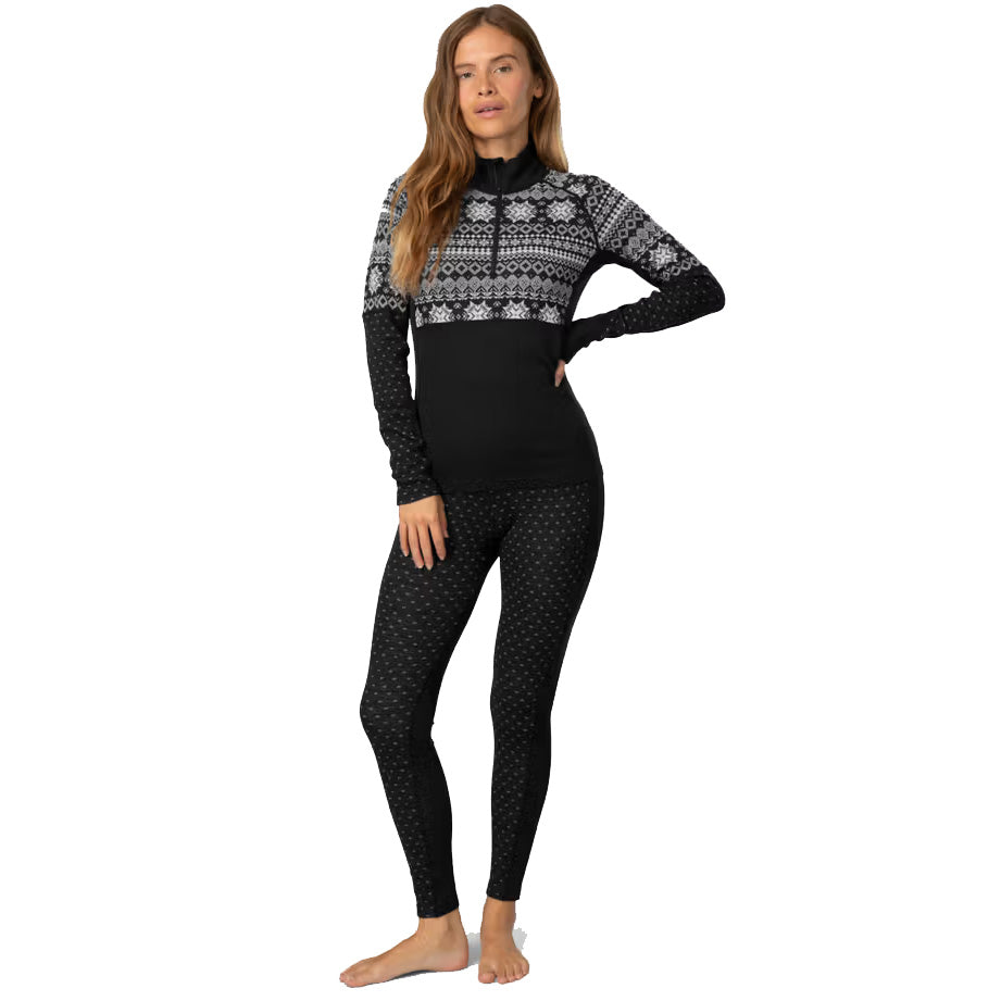 Vilma High Waist Base Layer Pants - Black