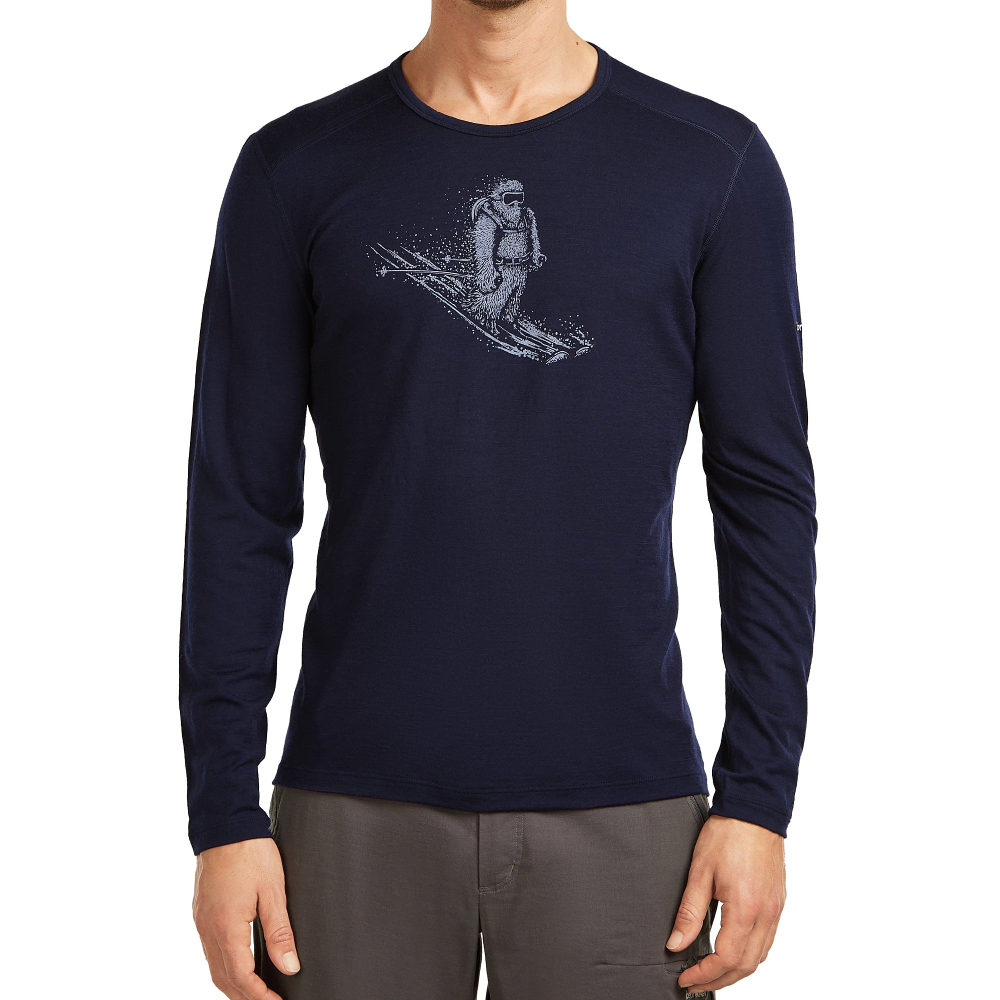 Men's 200 Oasis Long Sleeve Crewe Top - Navy