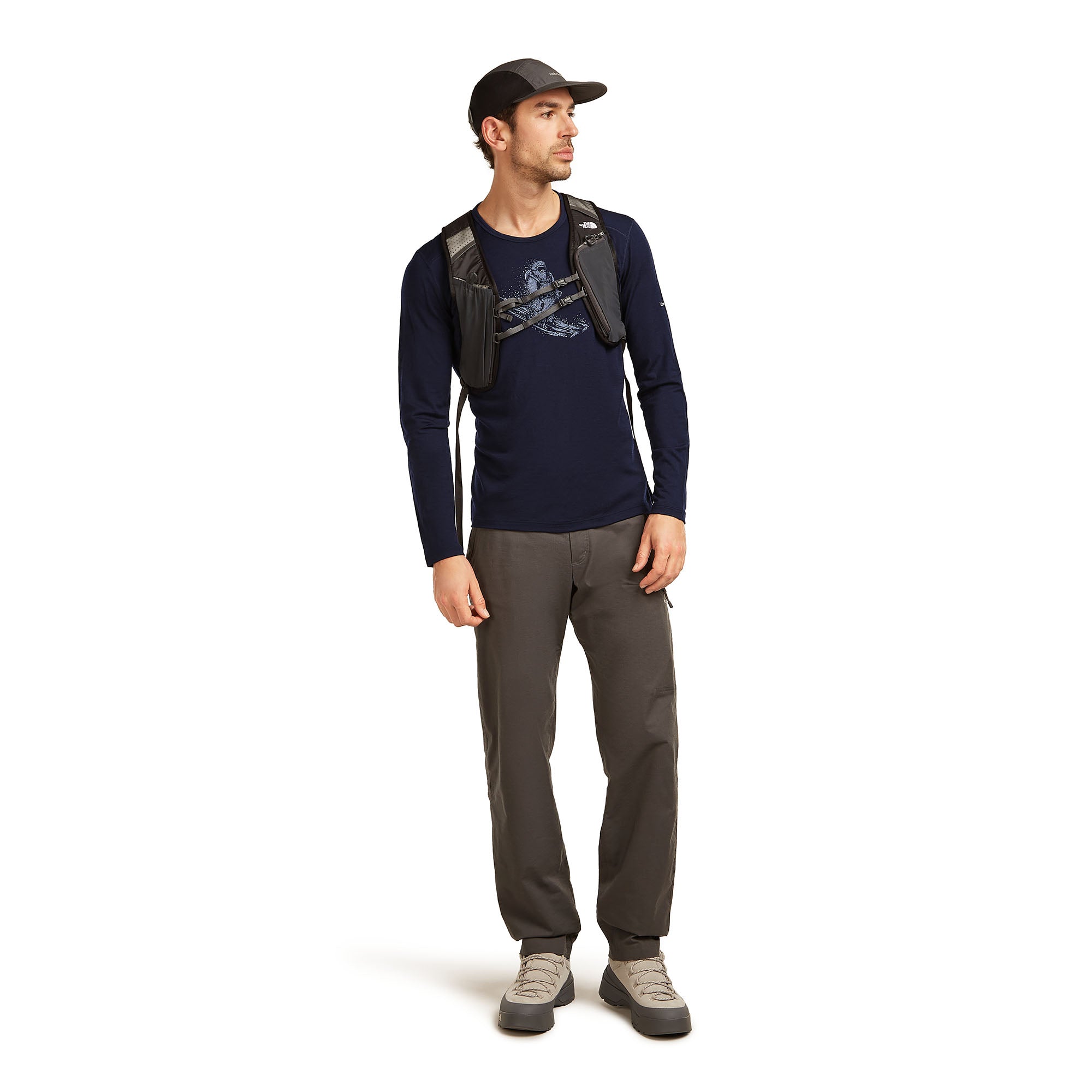 Men's 200 Oasis Long Sleeve Crewe Top - Navy