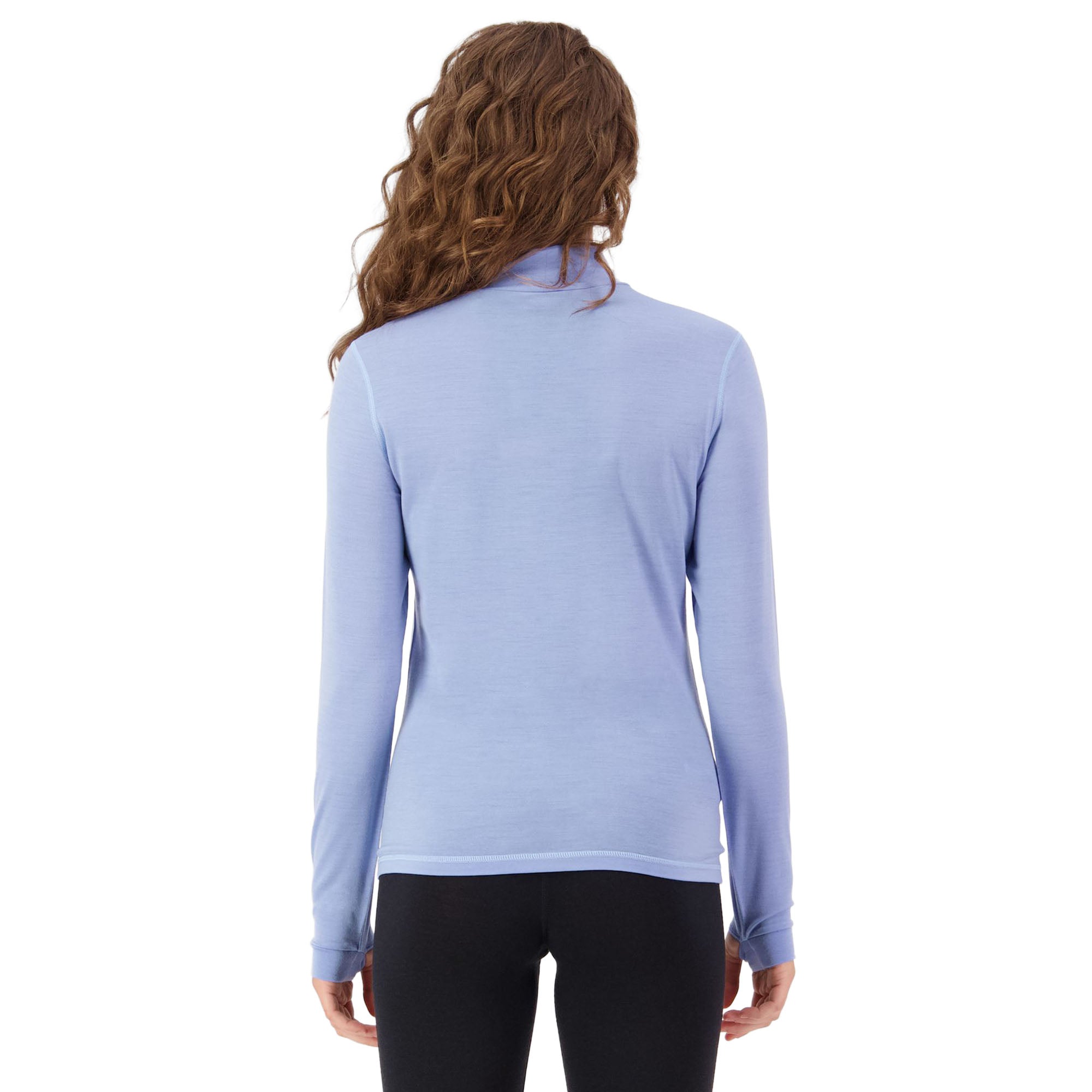 Women's Cascade Merino Mock Neck Base Layer - Blue