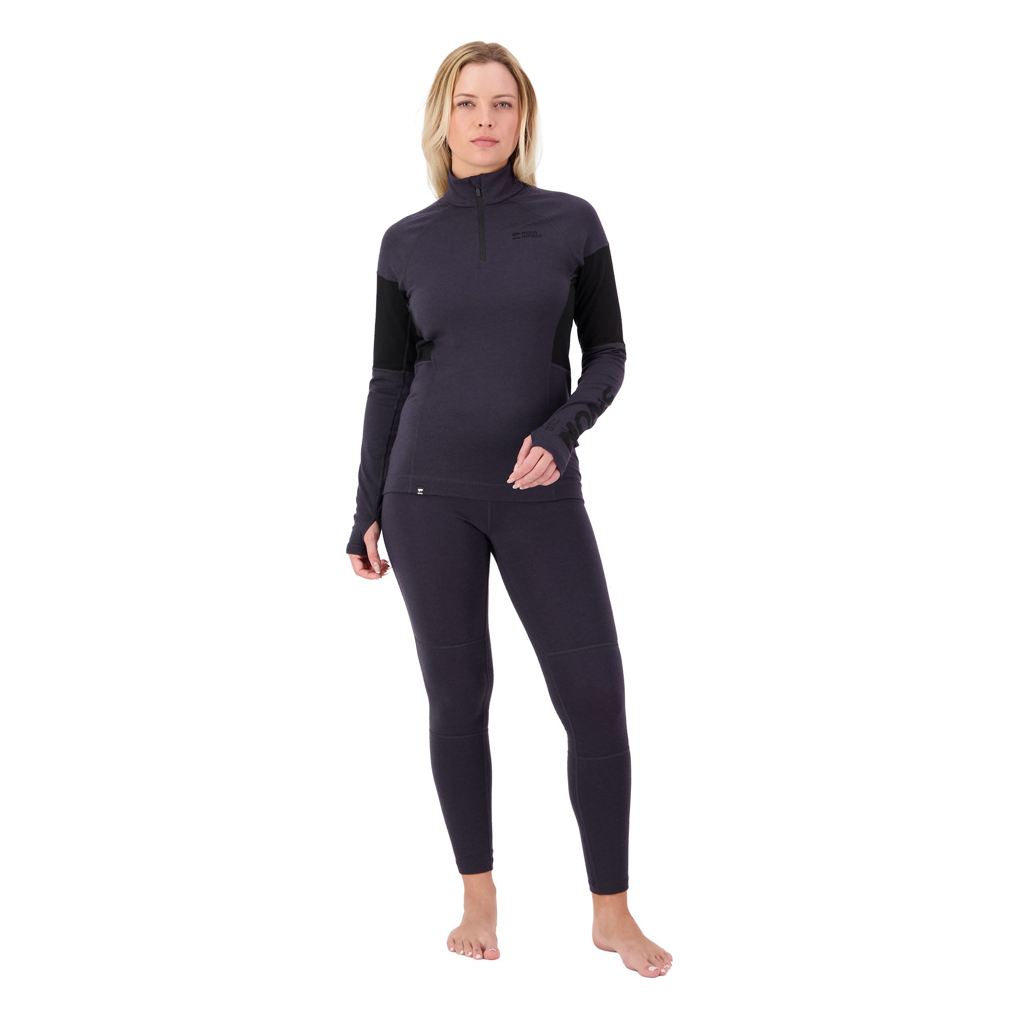 Women's Olympus Merino Base Layer 1/4 Zip - Grey