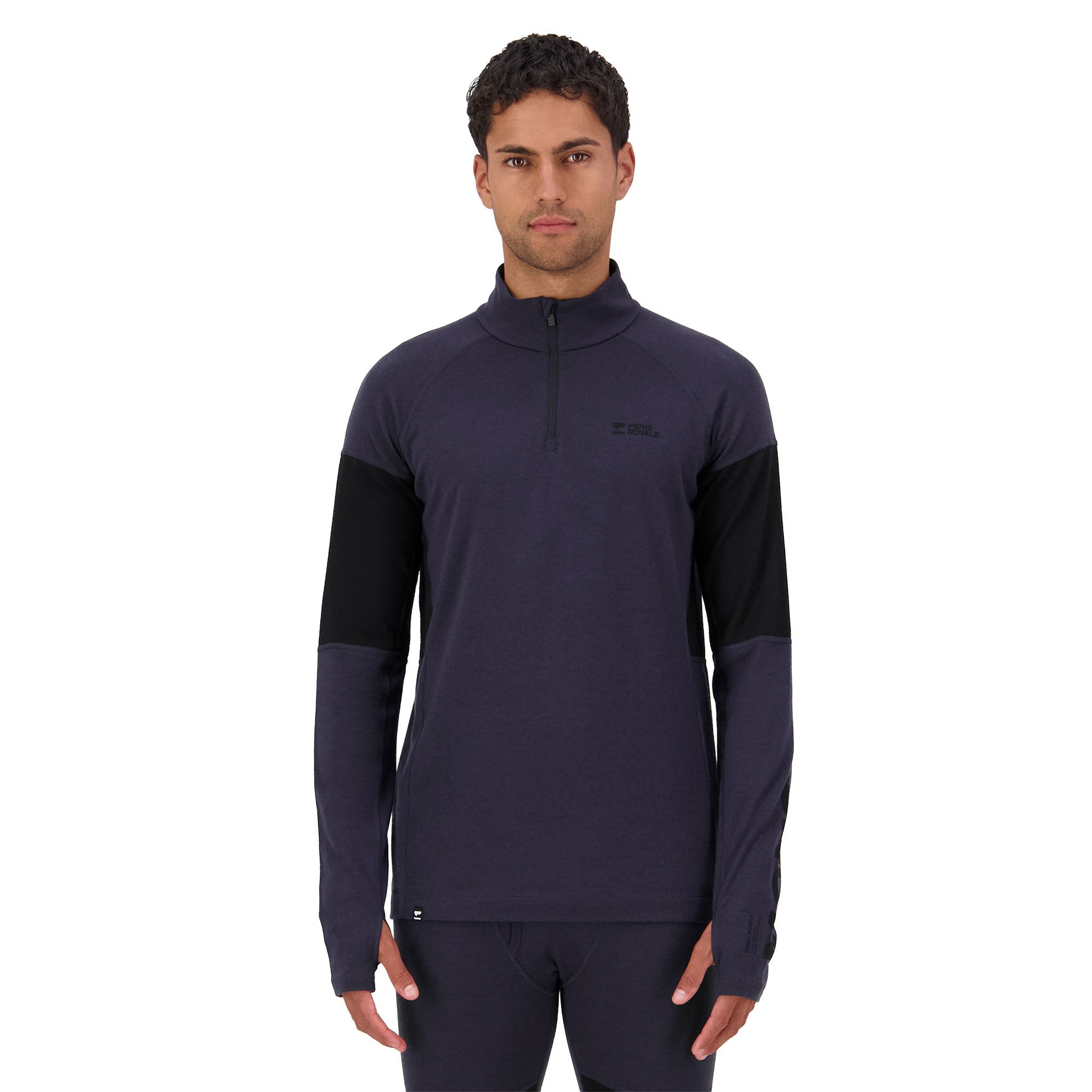 Men's Olympus Merino Base Layer 1/4 Zip - Grey