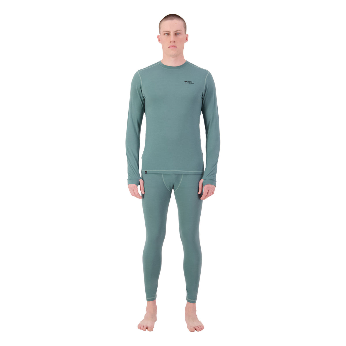 Men’s Cascade Merino Long Sleeve Base Layer - Green