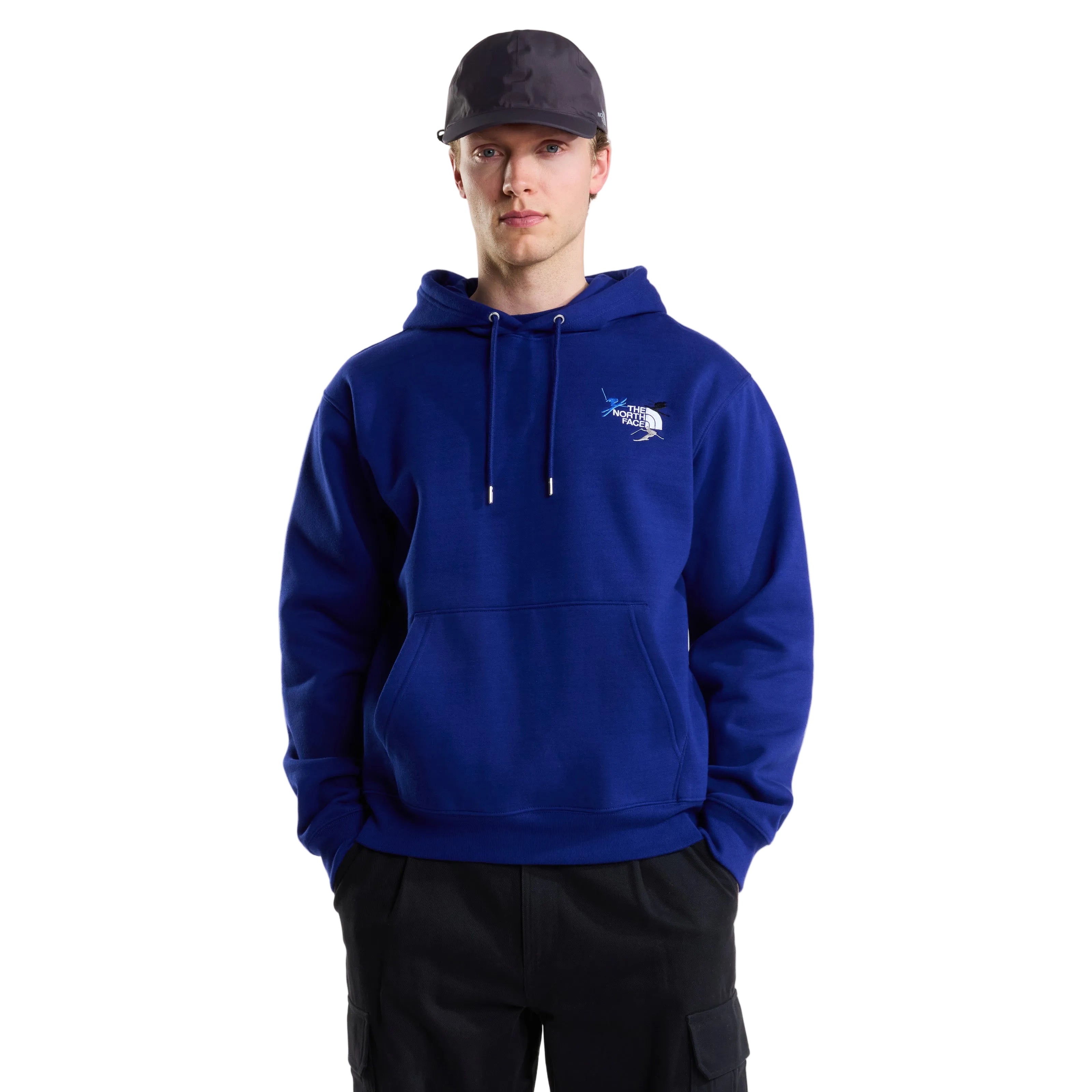 Unisex Off Piste Embro Relaxed Hoodie - Blue