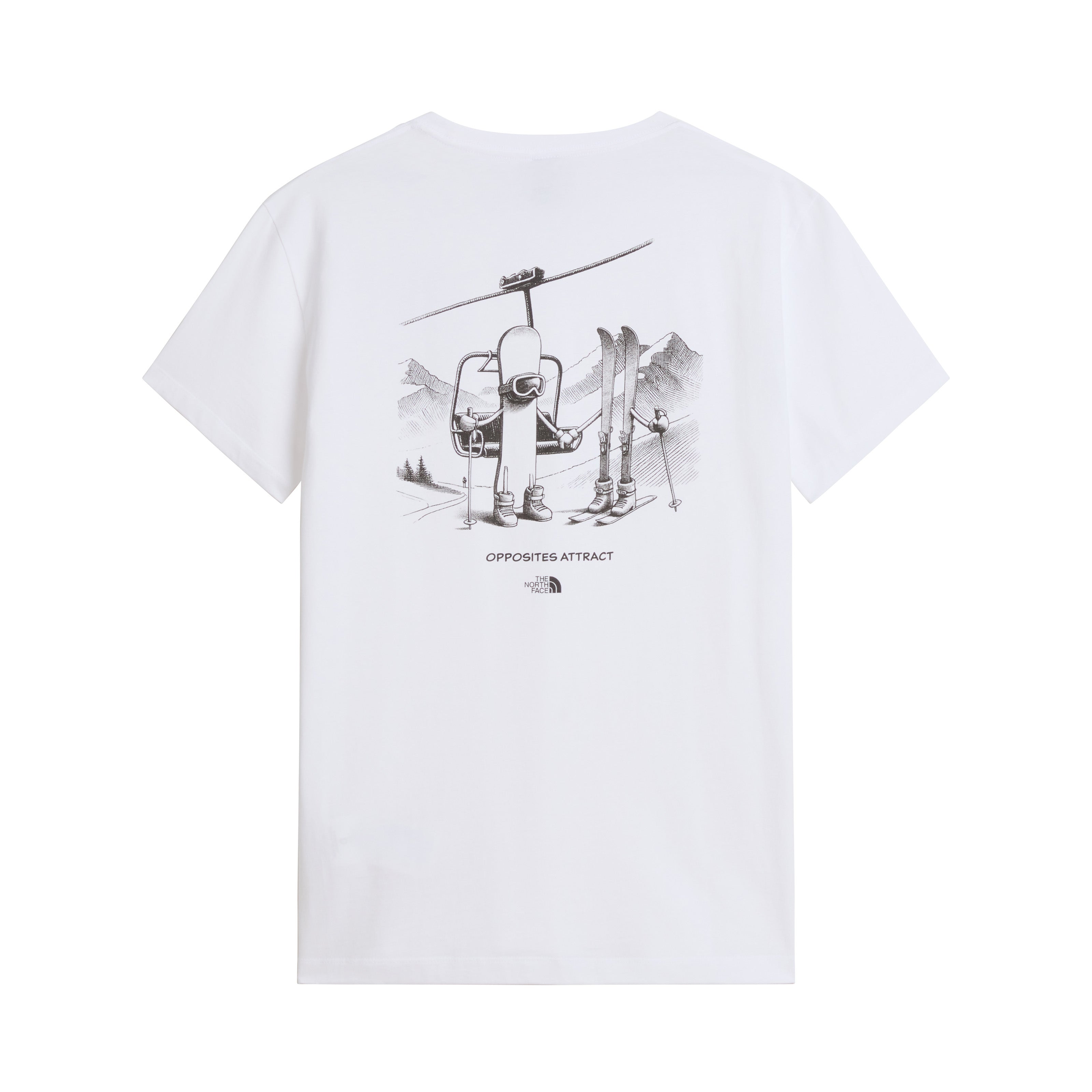 Unisex Opposites Attract Relaxed T-Shirt - White