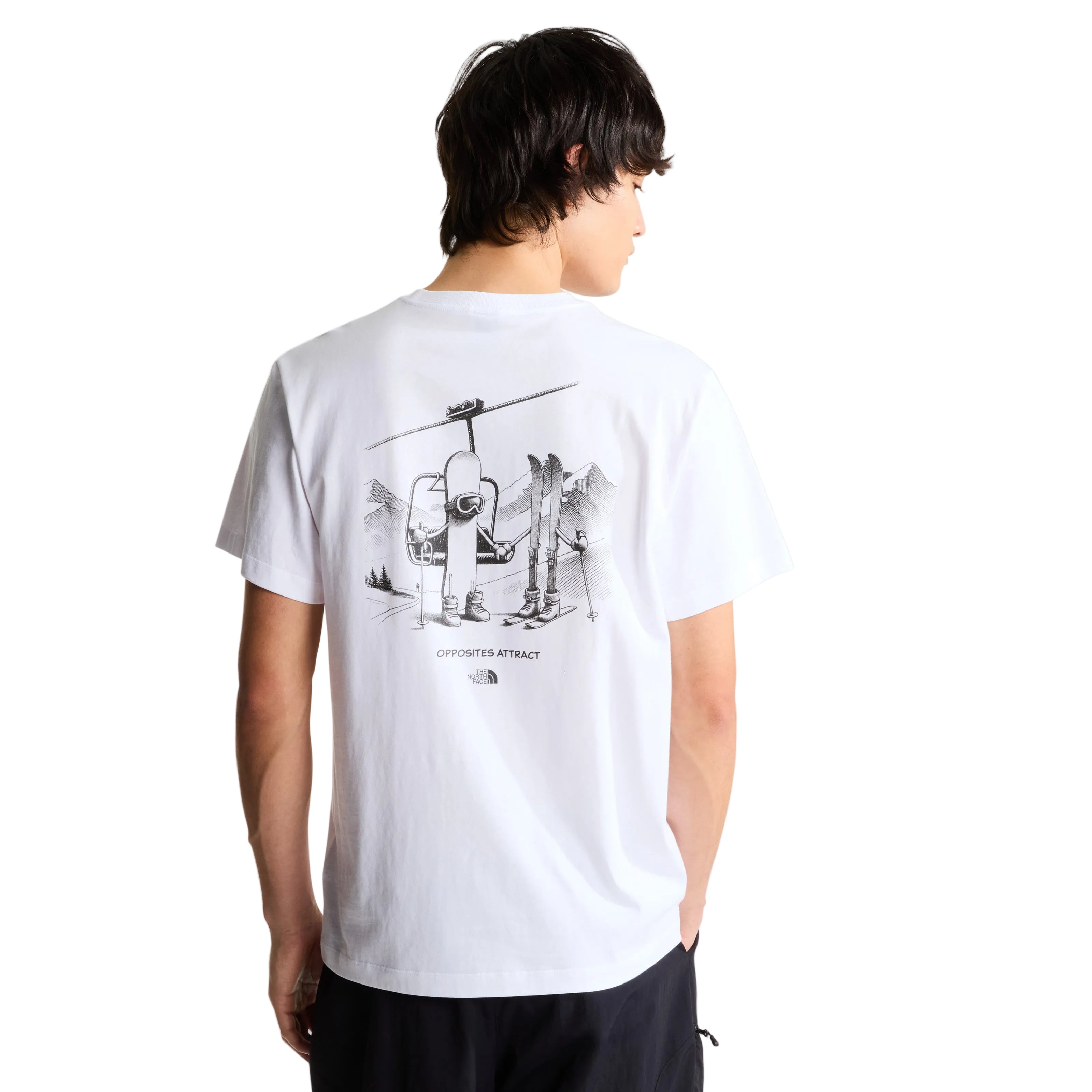 Unisex Opposites Attract Relaxed T-Shirt - White