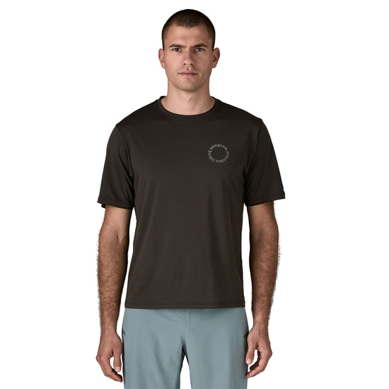 Men's Capilene® Cool Daily Graphic T-Shirt - Spokes Stencil / Black