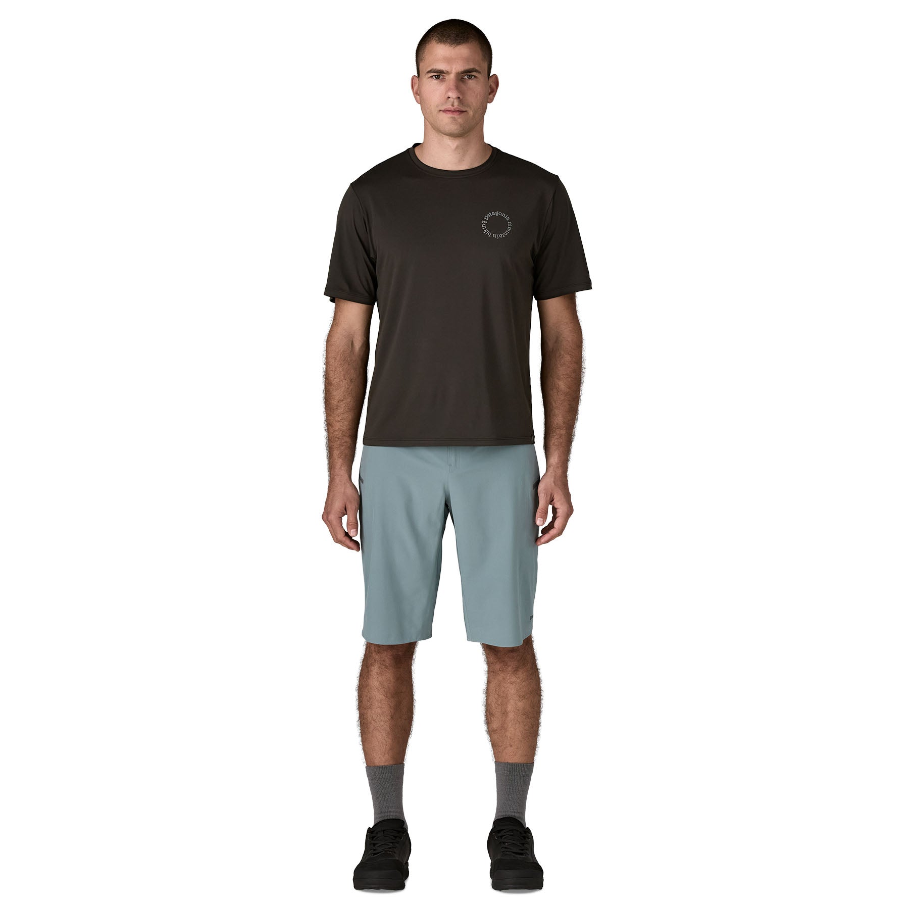 Men's Capilene® Cool Daily Graphic T-Shirt - Spokes Stencil / Black