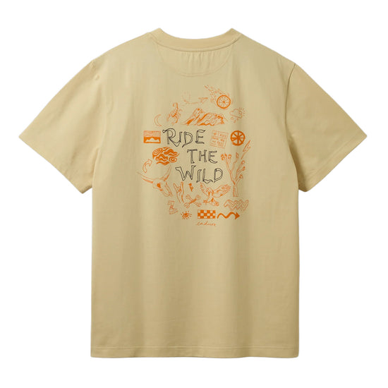 Unisex Ride The Wild Graphic T-Shirt - Cream