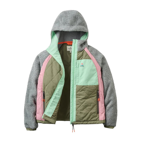 Women's Lara Quilted Jacket - Grey / Green
