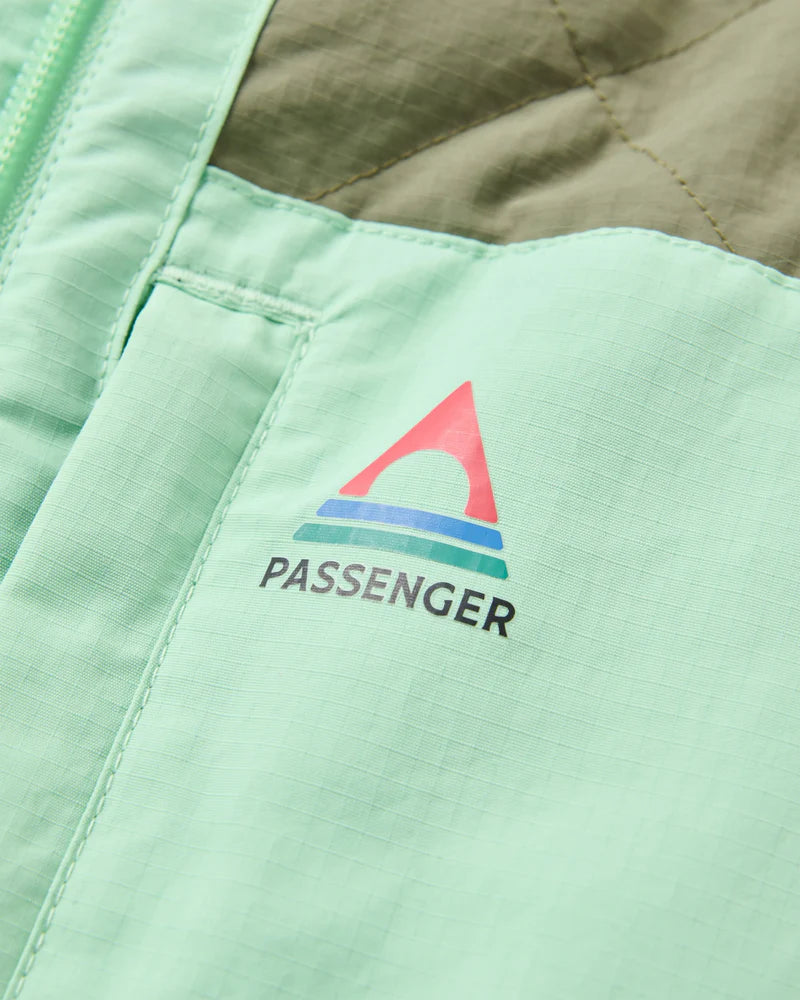 Women's Lara Quilted Jacket - Grey / Green