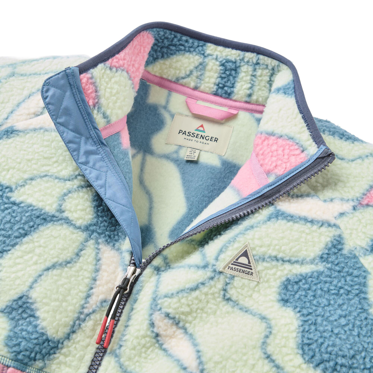 Women's Home Full-Zip Sherpa Fleece - Blue