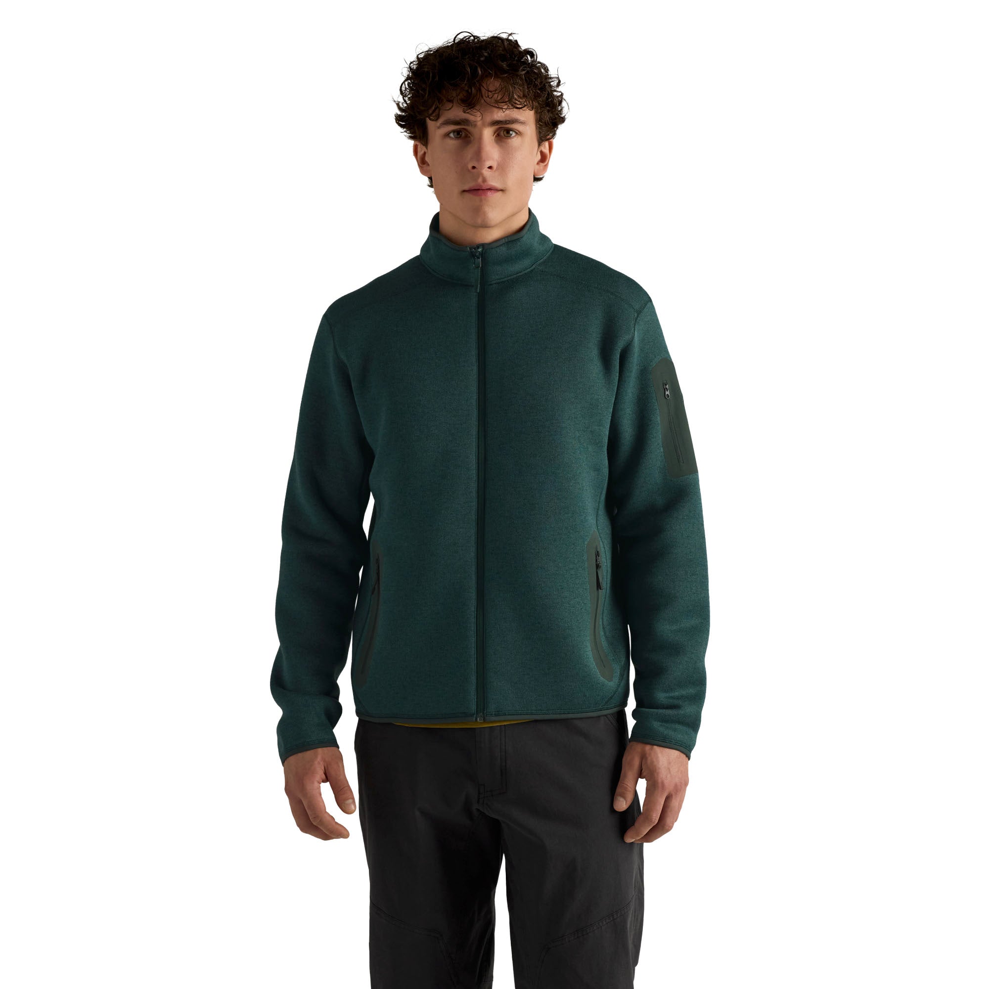 Men's Covert Cardigan - Dark Jade Heather