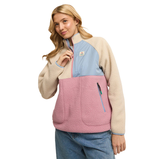 Women's Home 1/2 Zip Sherpa Fleece - Cream