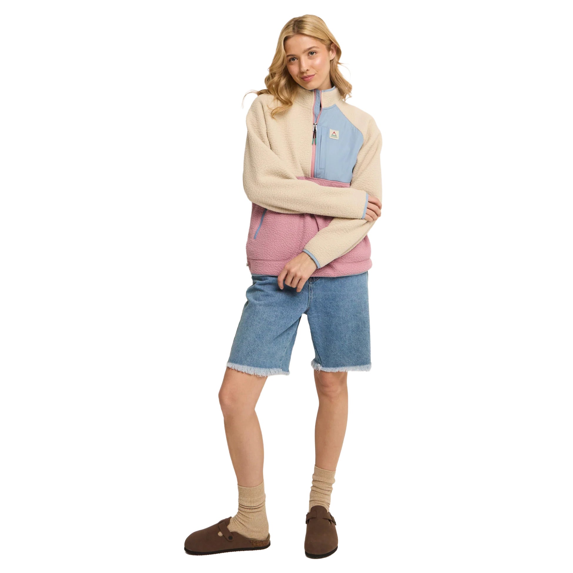 Women's Home 1/2 Zip Sherpa Fleece - Cream