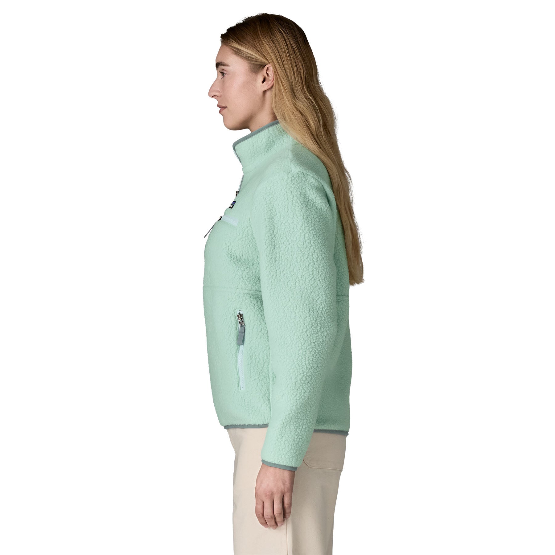 Women's Retro Pile Marsupial Fleece - Light Green