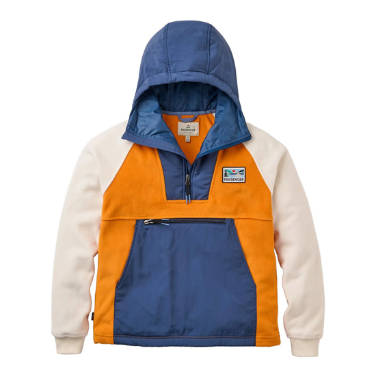 Women's Alexander 1/2 Zip Hooded Fleece - Orange / Blue