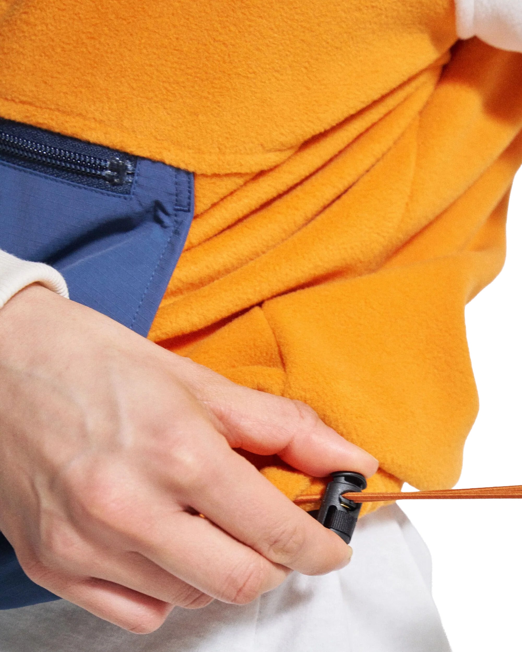 Women's Alexander 1/2 Zip Hooded Fleece - Orange / Blue