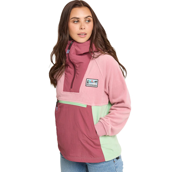Women's Alexander 1/2 Zip Hooded Fleece - Pink