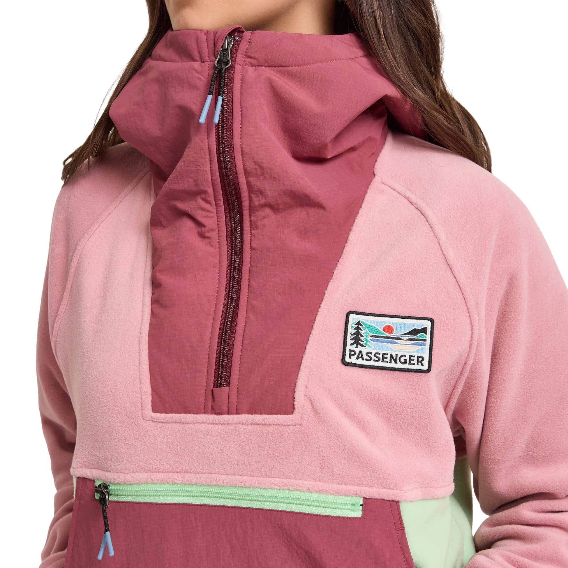 Women's Alexander 1/2 Zip Hooded Fleece - Pink