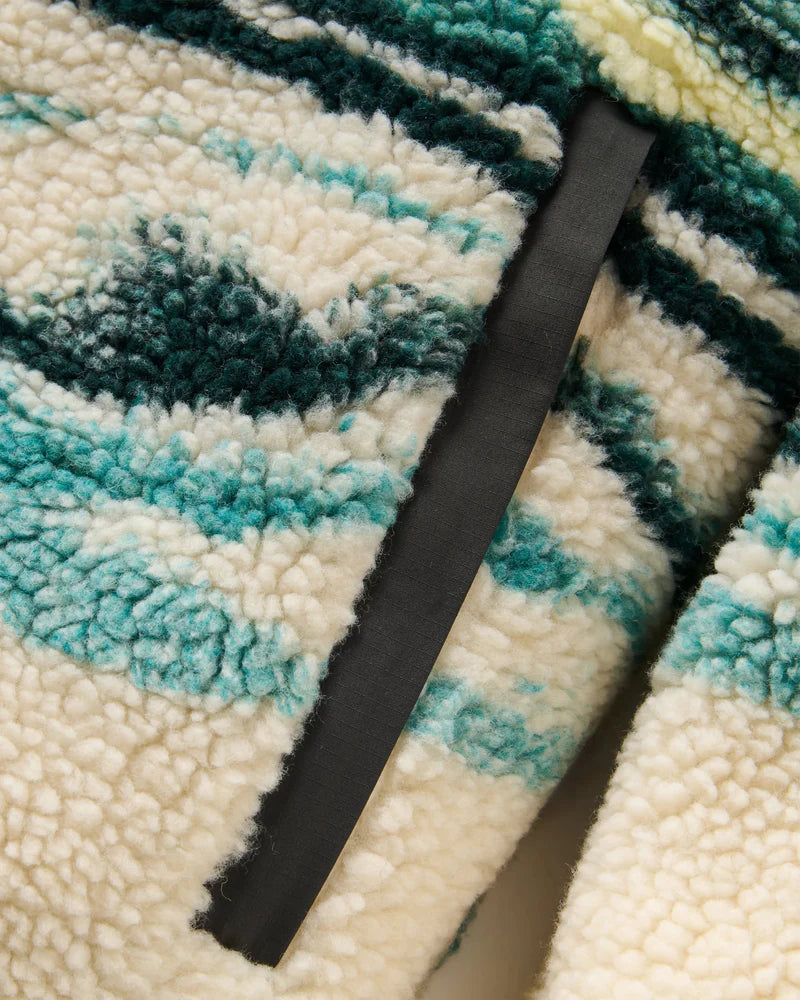 Men's Offroad Sherpa 1/2 Zip Fleece - Cream / Blue