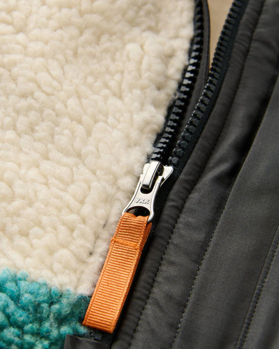 Men's Offroad Sherpa 1/2 Zip Fleece - Cream / Blue