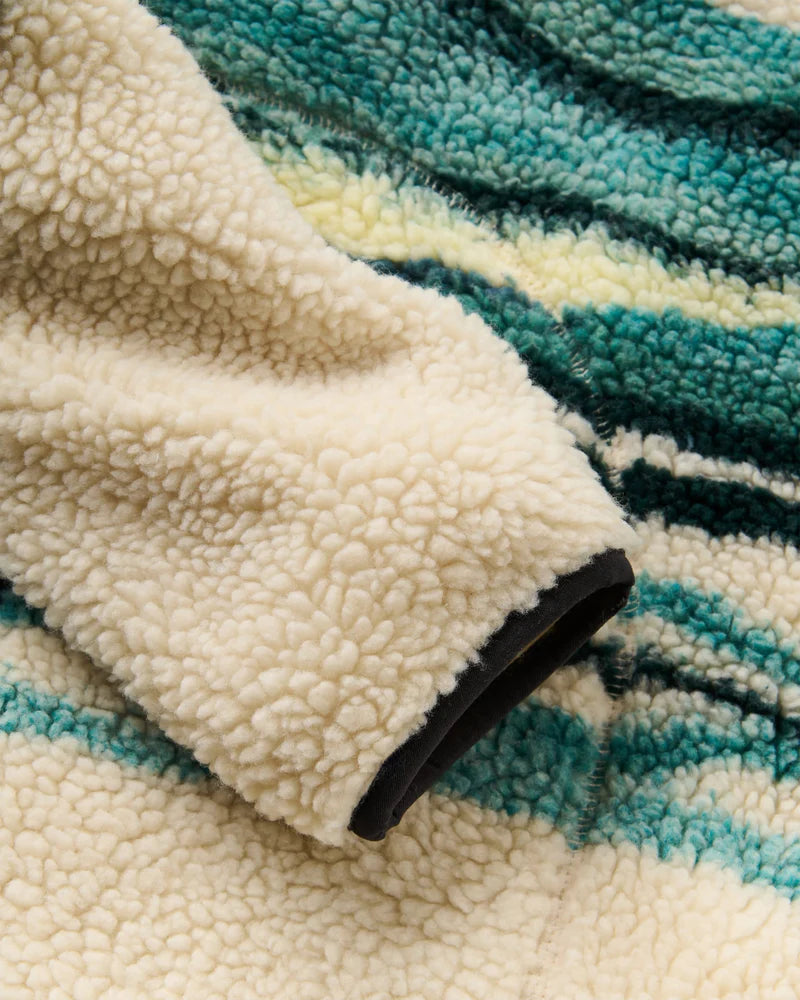 Men's Offroad Sherpa 1/2 Zip Fleece - Cream / Blue