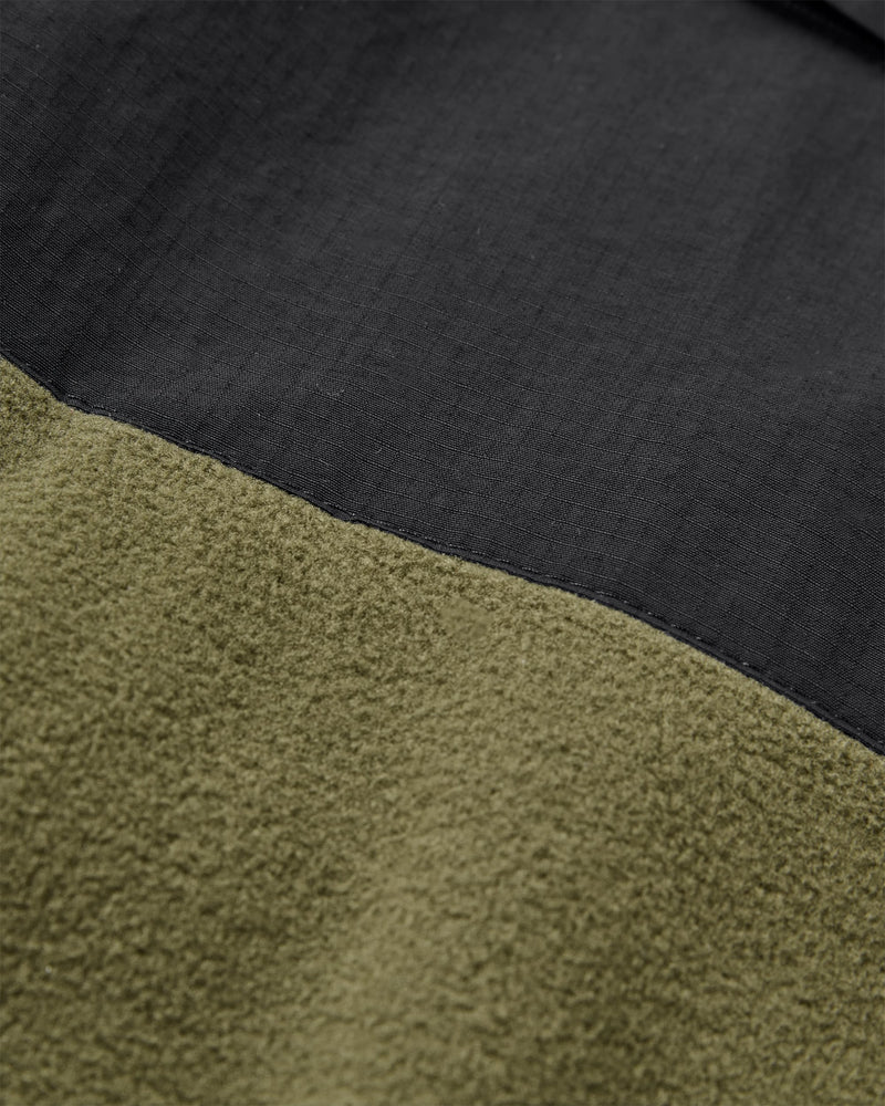 Men's Woodland 2.0 Hooded Polartec® 1/2 Zip Fleece - Black / Green