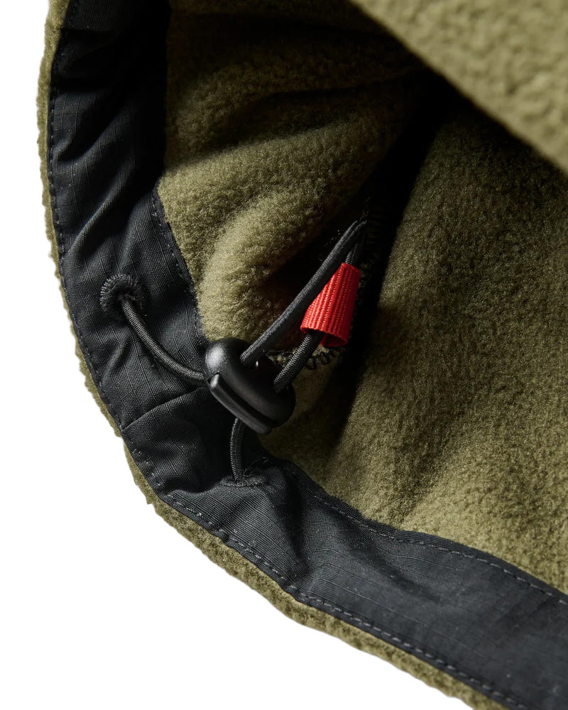 Men's Woodland 2.0 Hooded Polartec® 1/2 Zip Fleece - Black / Green