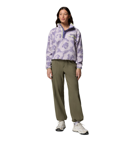 Women's Helvetia II Printed Cropped 1/2 Snap Fleece - Purple