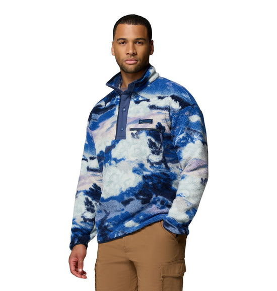 Men's Helvetia II Printed 1/2 Snap Fleece - Blue