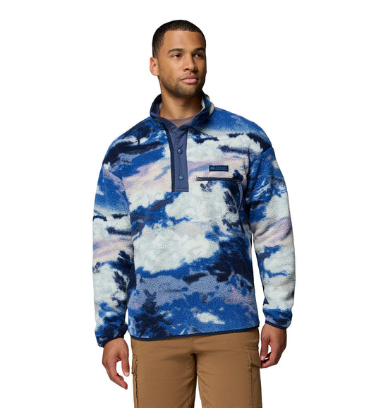 Men's Helvetia II Printed 1/2 Snap Fleece - Blue