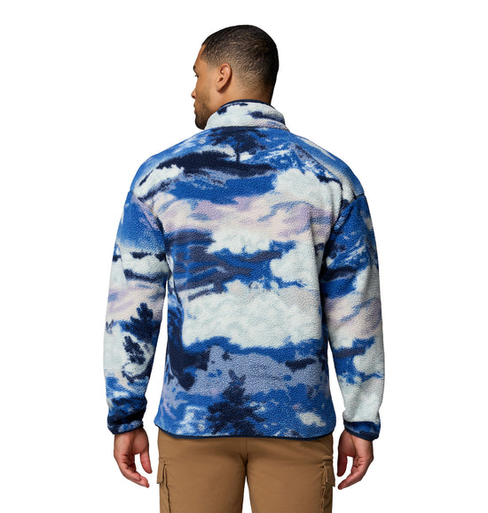 Men's Helvetia II Printed 1/2 Snap Fleece - Blue