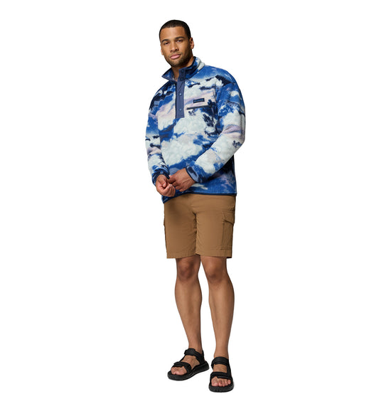 Men's Helvetia II Printed 1/2 Snap Fleece - Blue