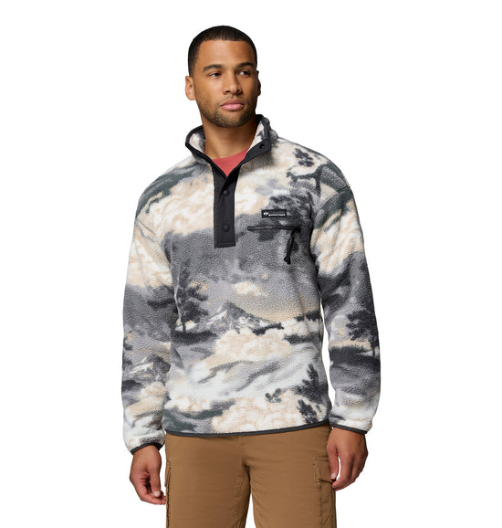 Men's Helvetia II Printed 1/2 Snap Fleece - Grey
