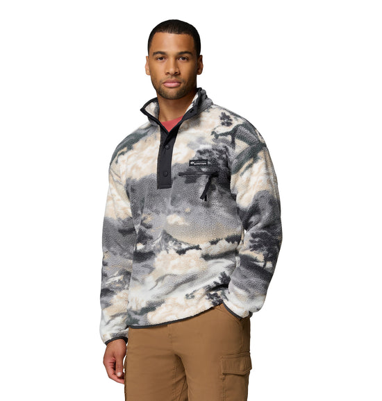Men's Helvetia II Printed 1/2 Snap Fleece - Grey