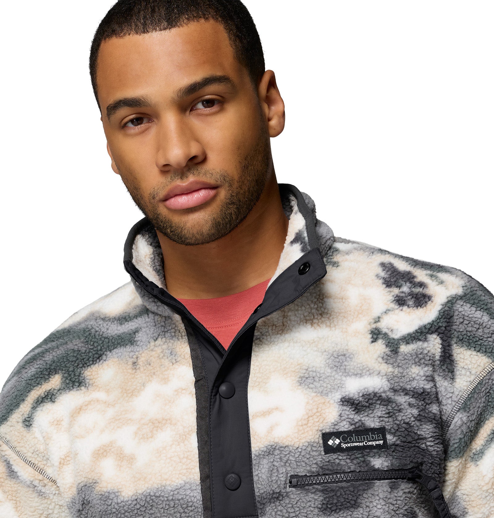 Men's Helvetia II Printed 1/2 Snap Fleece - Grey