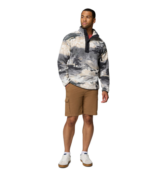 Men's Helvetia II Printed 1/2 Snap Fleece - Grey