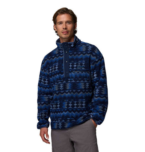 Men's Helvetia II Printed 1/2 Snap Fleece - Navy