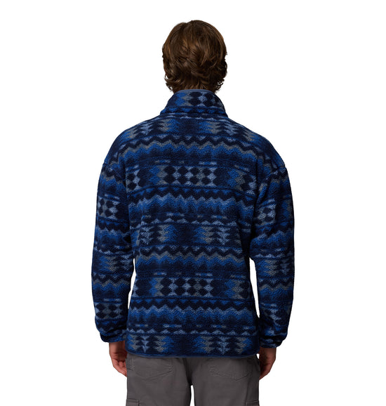 Men's Helvetia II Printed 1/2 Snap Fleece - Navy