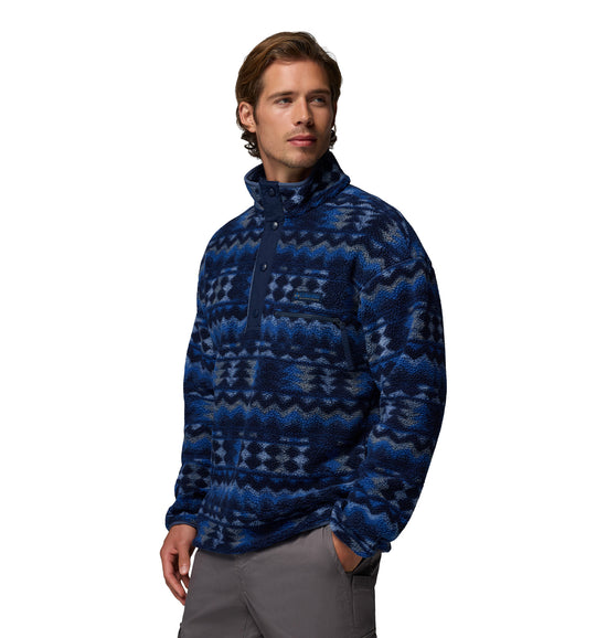 Men's Helvetia II Printed 1/2 Snap Fleece - Navy