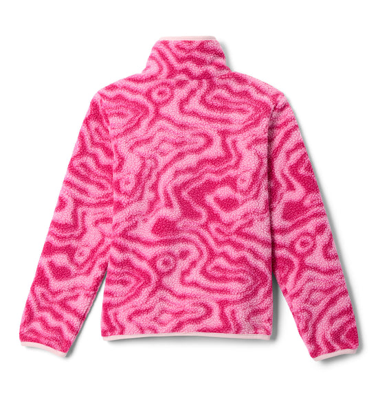 Kids' Helvetia II Printed 1/2 Snap Fleece - Pink