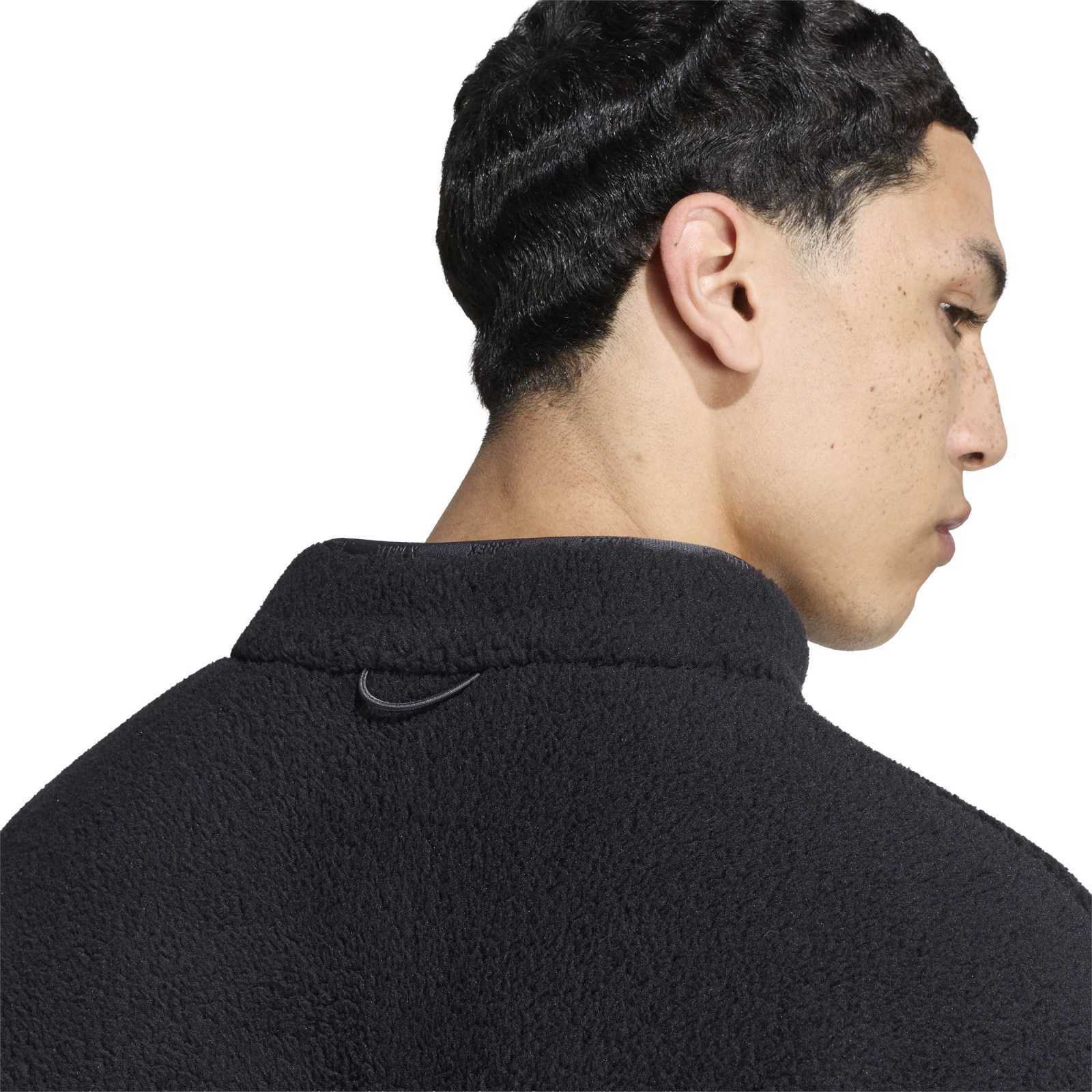 Men's Multi High Pile 1/2 Zip Fleece - Black