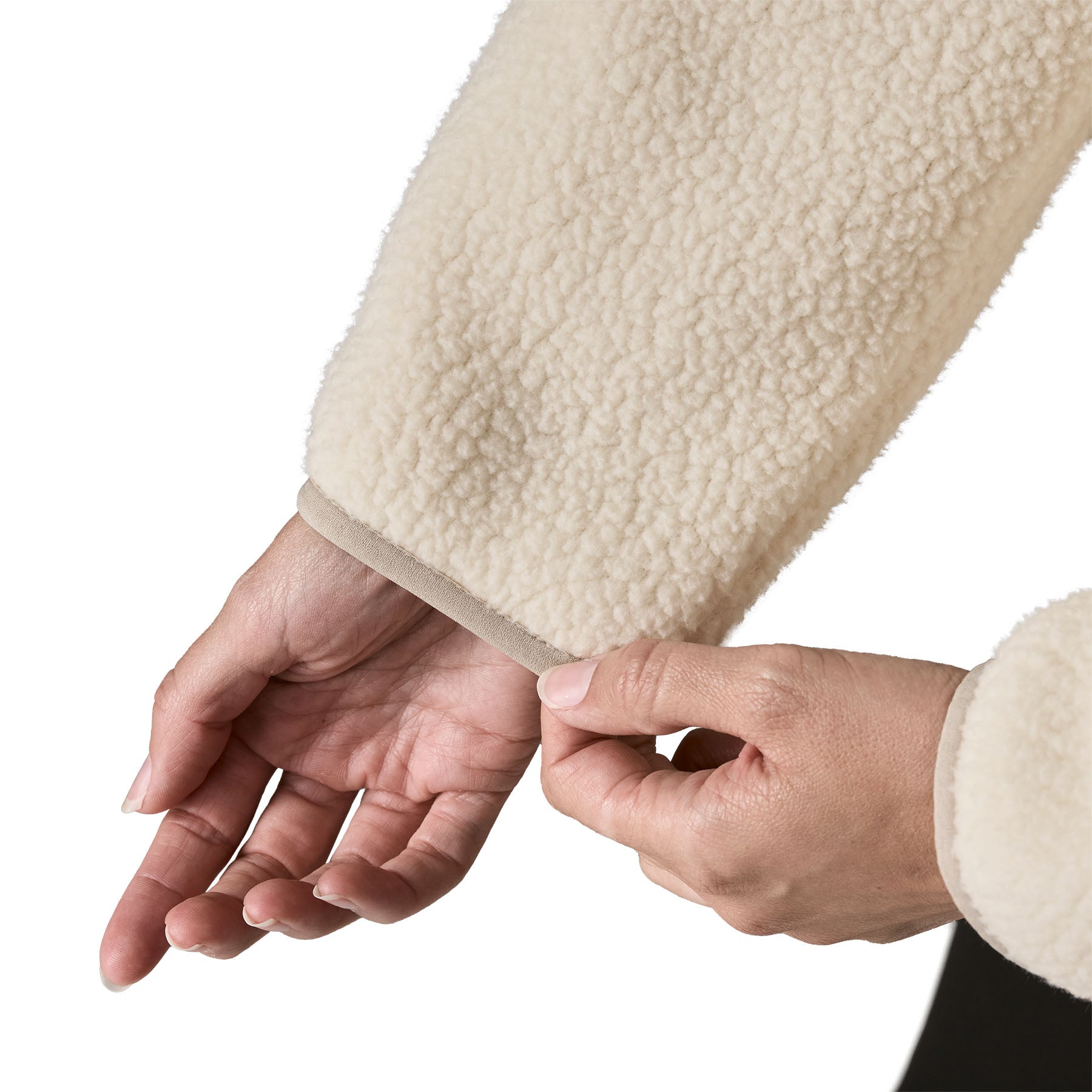 Women's Retro Pile Marsupial Fleece - Cream
