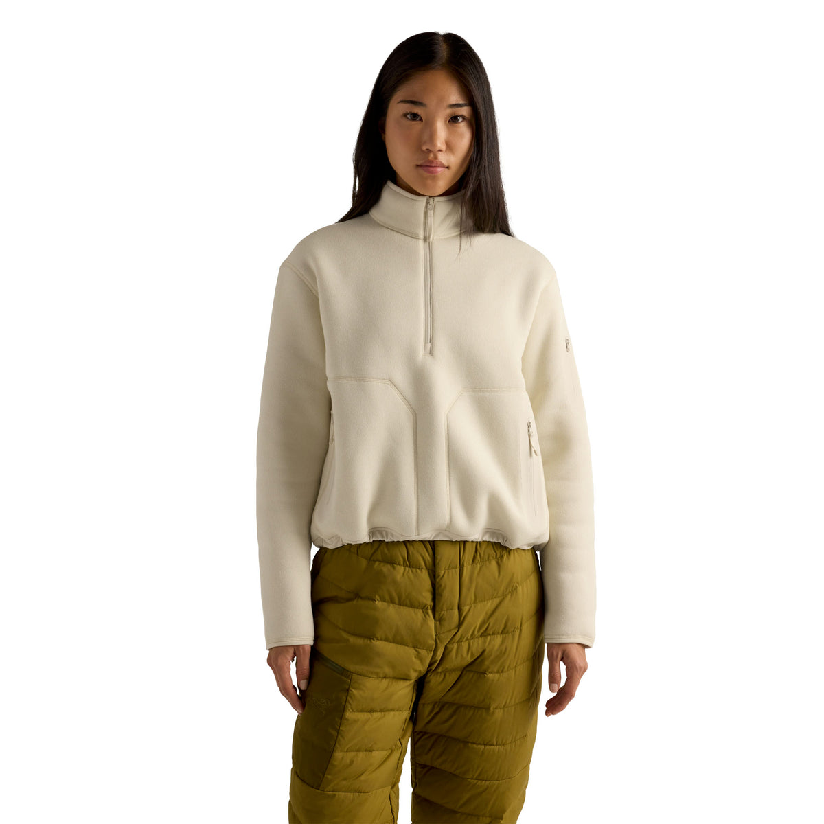 Women's Covert 1/2 Zip Neck Fleece - Arctic Silk Heather / Salt