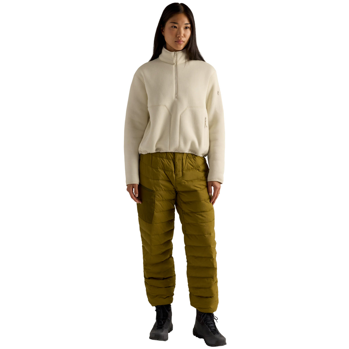 Women's Covert 1/2 Zip Neck Fleece - Arctic Silk Heather / Salt