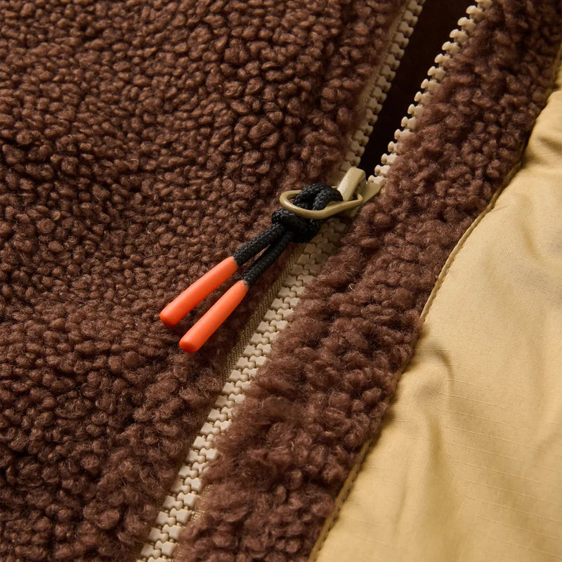 Women's Ravi Recycled 1/2 Zip Sherpa Fleece - Brown