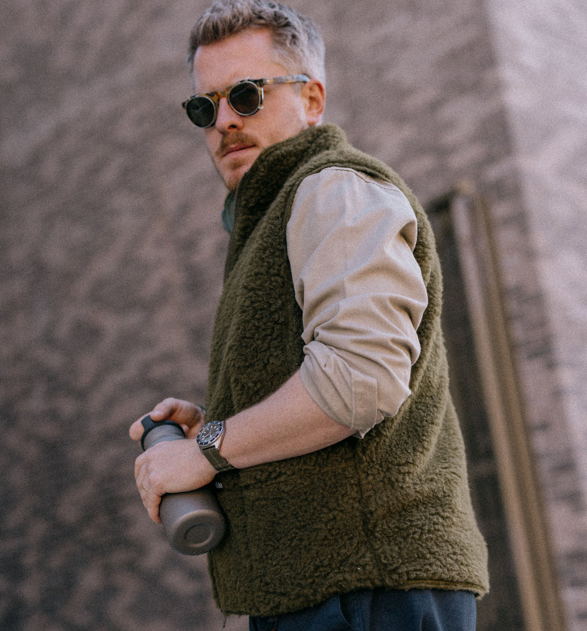 Men's Reversible Gilet - Green