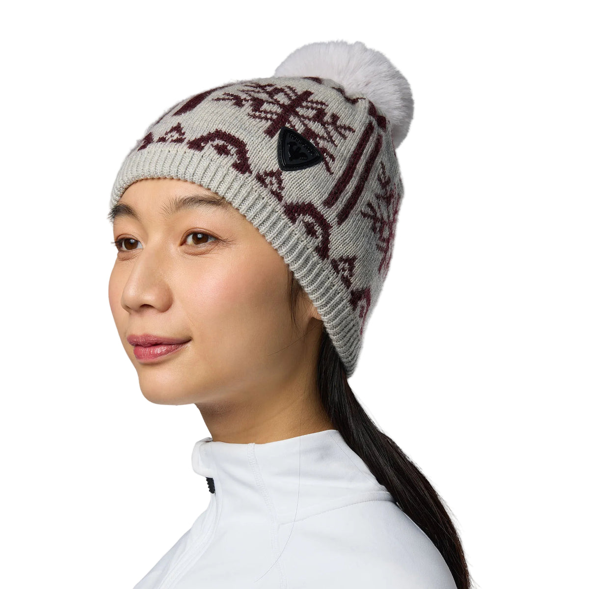 Women’s Snowdazzle Pom-Pom Beanie – Silver