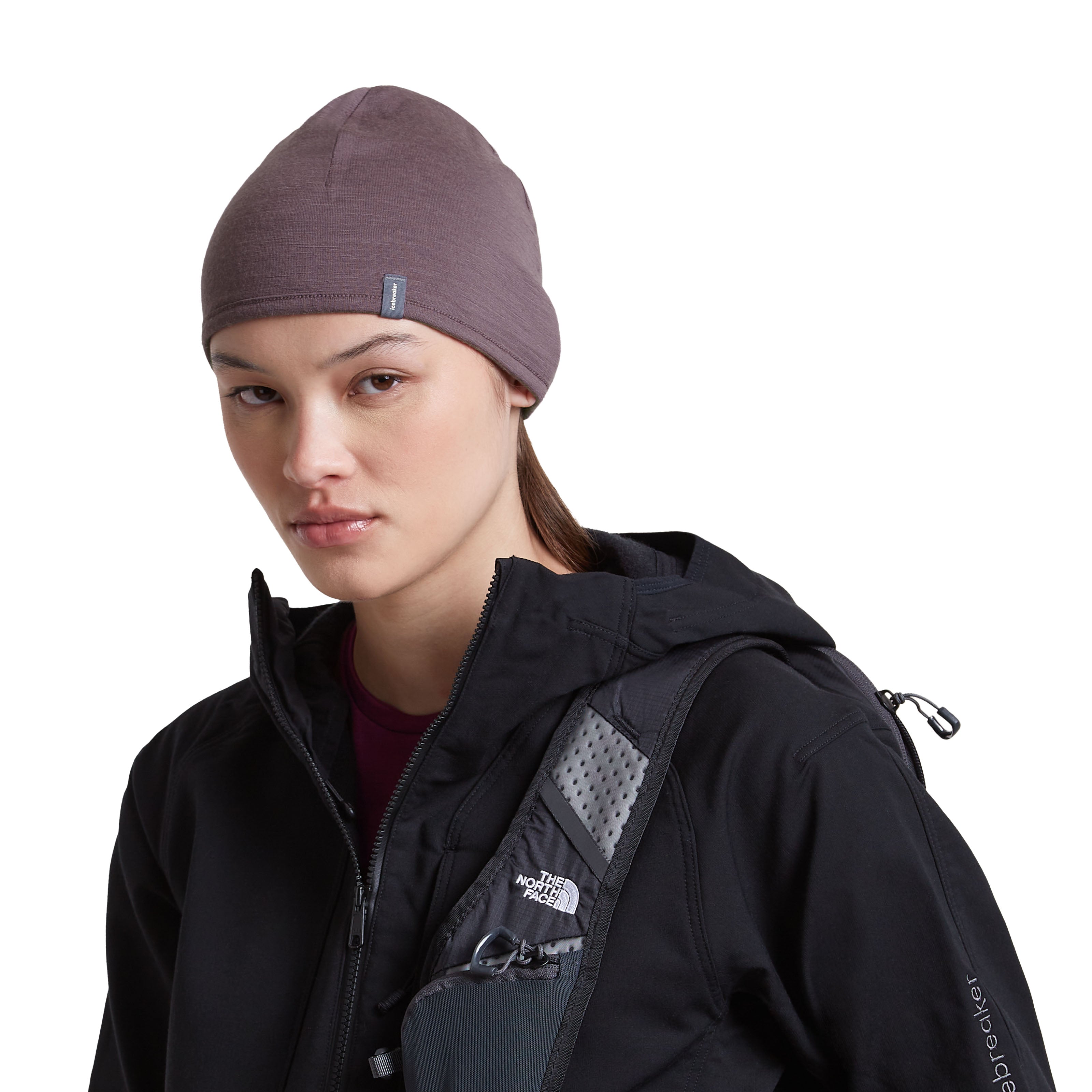 Unisex Reversible Merino Beanie - Purple